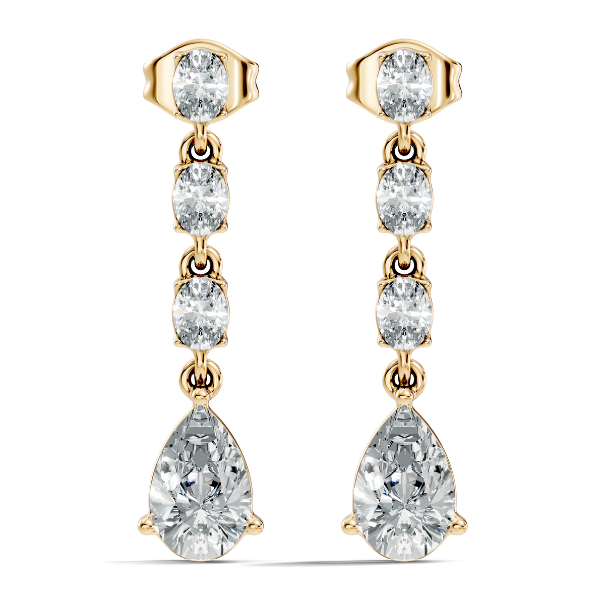 Pear And Oval Cut Lab Grown Diamond Circle Shape Antique Delicate Prong Set Bridesmaid Dangle  Earring Gift For Women's - HIGHCARAT DIAMONDS