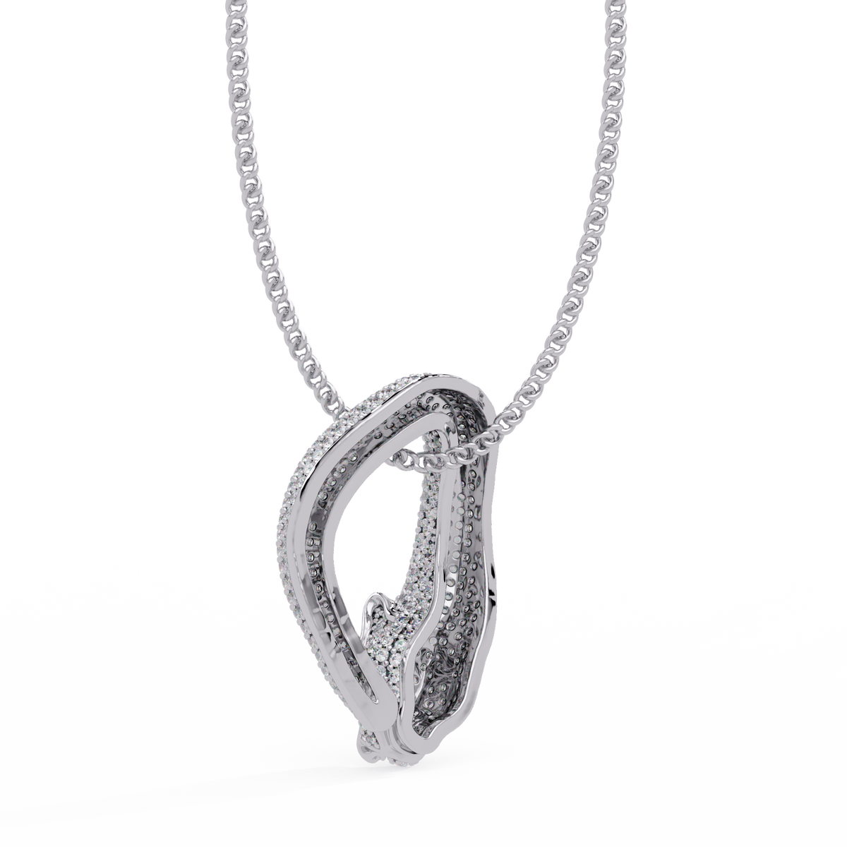Lab Grown Panther Head Open Cuff Diamond Pendant - HIGHCARAT DIAMONDS