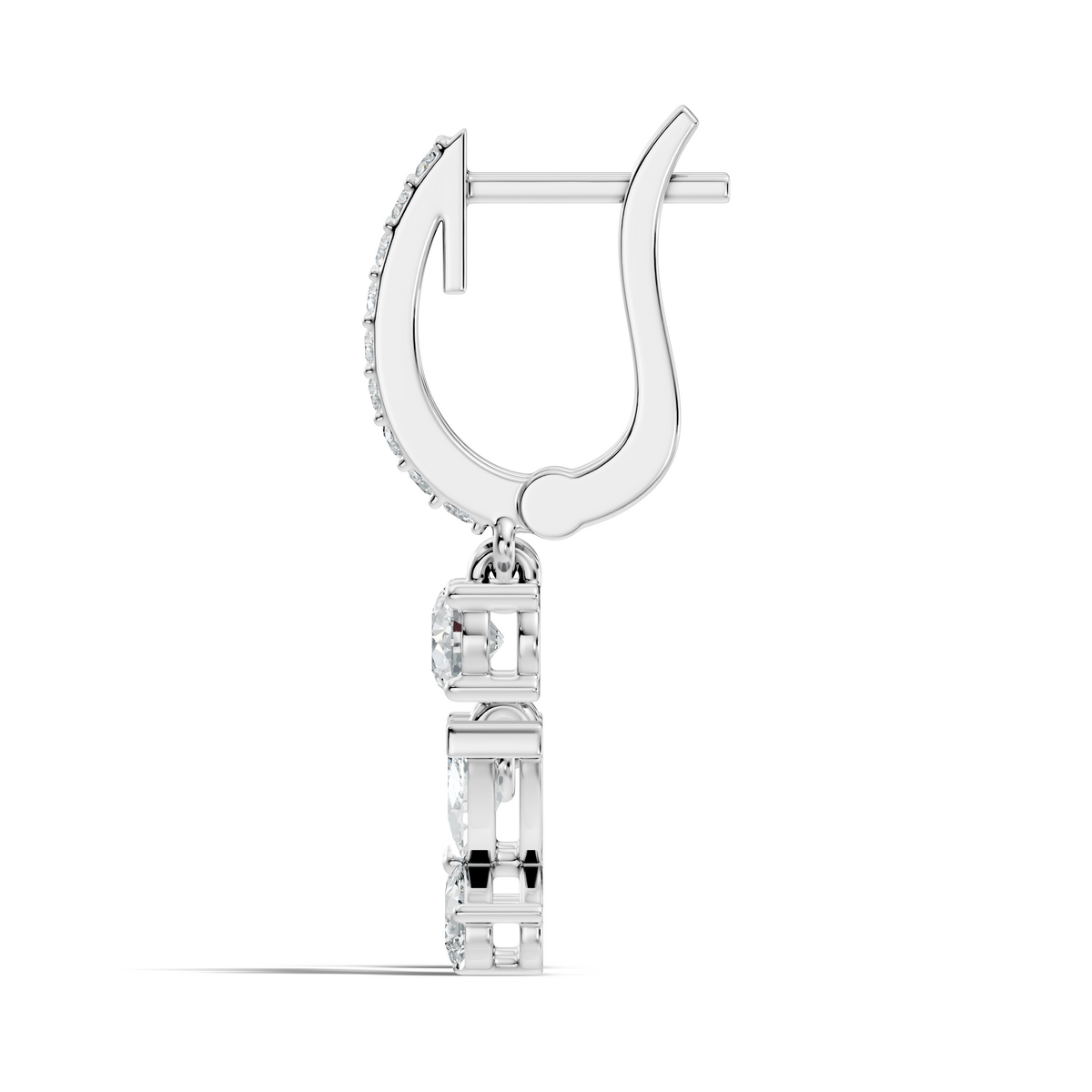 1.85 CT Pear or Marquise Cut Diamond Earring & Butterfly Inspired Dangle Hoop Earrings For Her - HIGHCARAT DIAMONDS