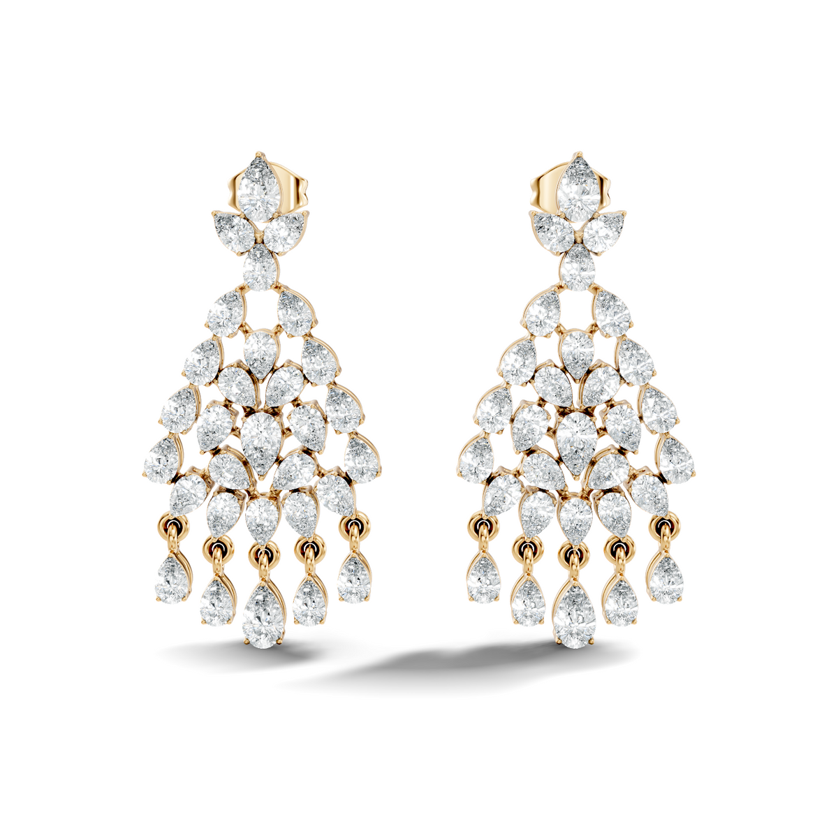 Pear Shape 8.10 Ct Lab Grown & Natural Diamond Sparkling Shinny Beautiful Earrings For Anniversary Gift - HIGHCARAT DIAMONDS