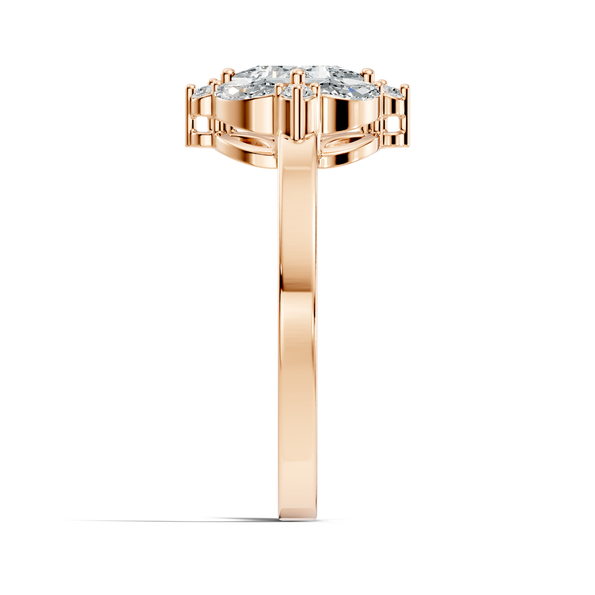 Lab Grown Princess Cut Diamond Halo Engagement Ring - HIGHCARAT DIAMONDS