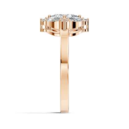 Lab Grown Princess Cut Diamond Halo Engagement Ring - HIGHCARAT DIAMONDS