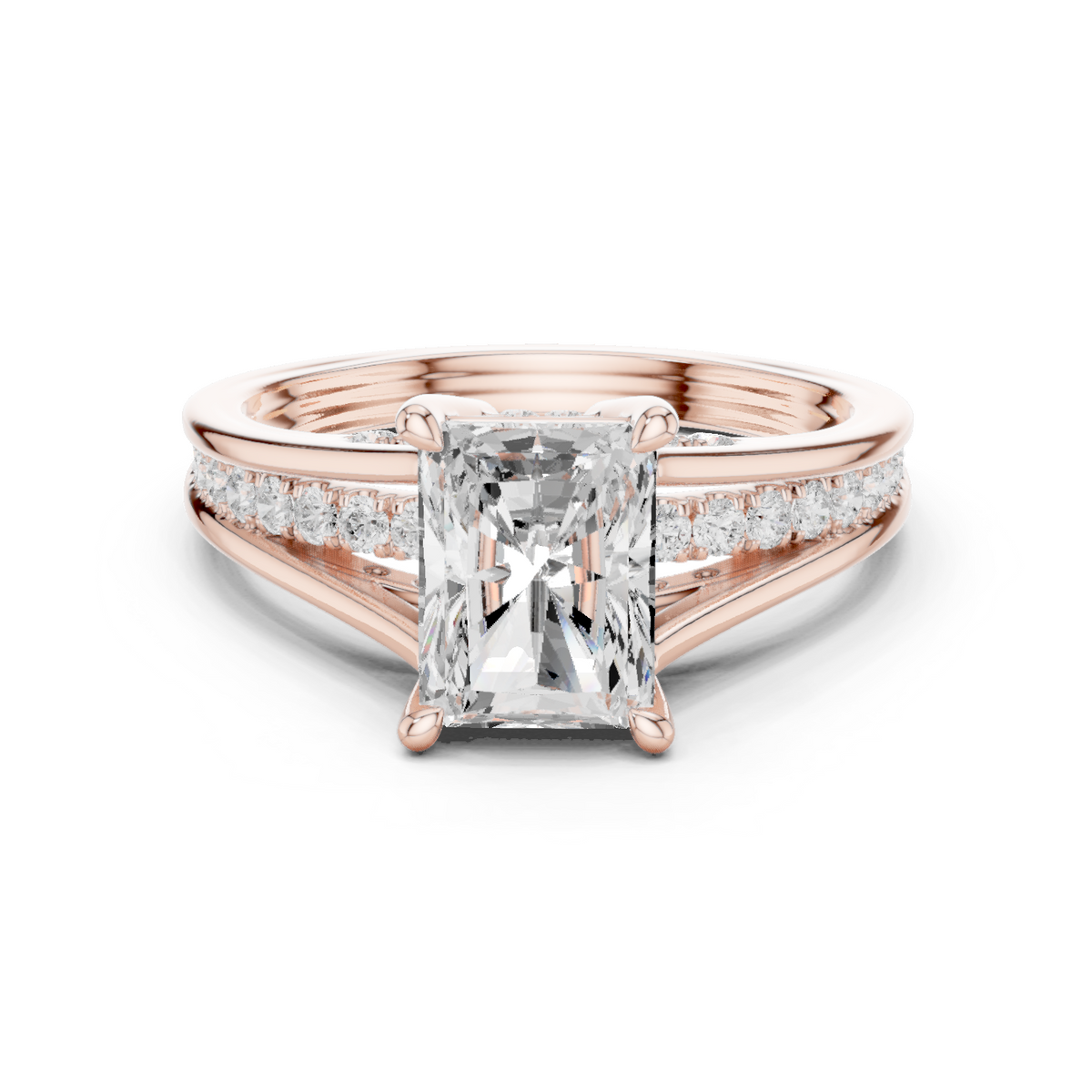 2.80Ct Radiant and Round Cut Lab Grown Diamond Ring, Unique Delicate Vintage Sparkling Ring Gift For Her - HIGHCARAT DIAMONDS