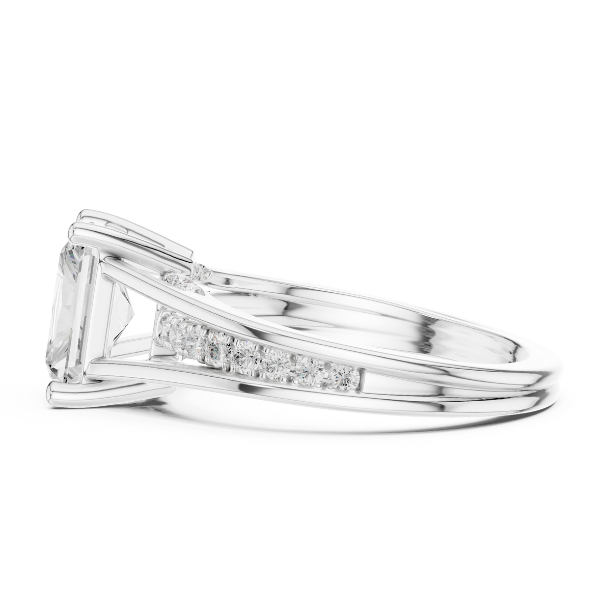 2.80Ct Radiant and Round Cut Lab Grown Diamond Ring, Unique Delicate Vintage Sparkling Ring Gift For Her - HIGHCARAT DIAMONDS
