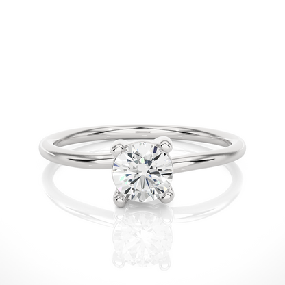 Round Brilliant Cut Diamond Ring featuring lab grown center stone