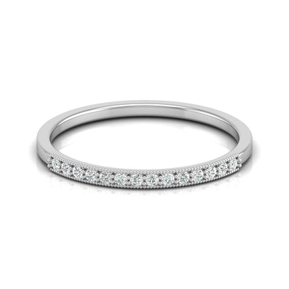 Labgrown Round Shaped Diamond Daily Use Band Ring for Her Elegant & Timeless - HIGHCARAT DIAMONDS