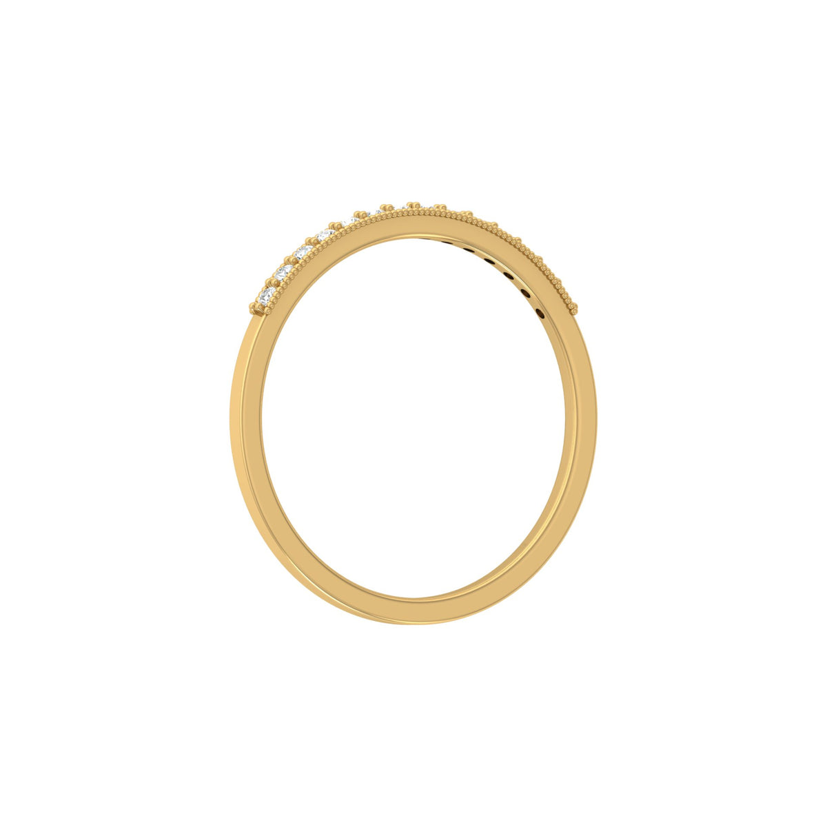 Labgrown Round Shaped Diamond Daily Use Band Ring for Her Elegant & Timeless - HIGHCARAT DIAMONDS