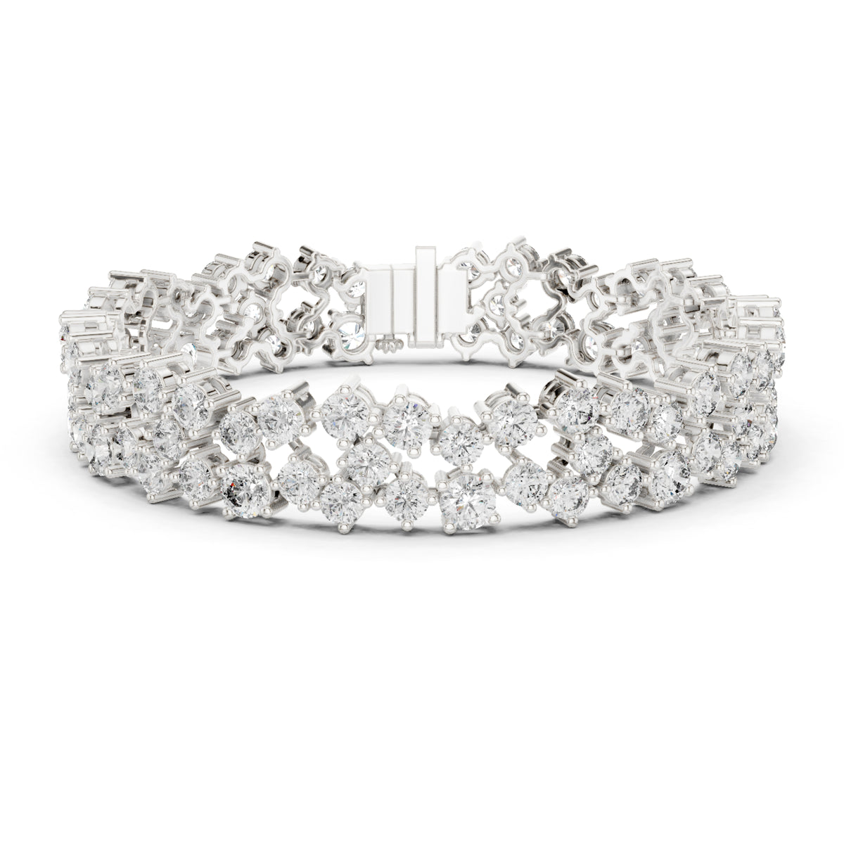 14.10 Ct Round Cut High Quality Lab Grown Diamond Vintage 14k Solid Yellow Gold Classic Perfect Wedding Wear Tennis Bracelet - HIGHCARAT DIAMONDS
