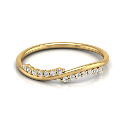 Lab Grown Round Diamond Shape Shank Ring - HIGHCARAT DIAMONDS