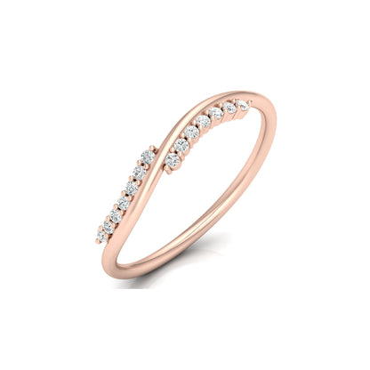 Lab Grown Round Diamond Shape Shank Ring - HIGHCARAT DIAMONDS
