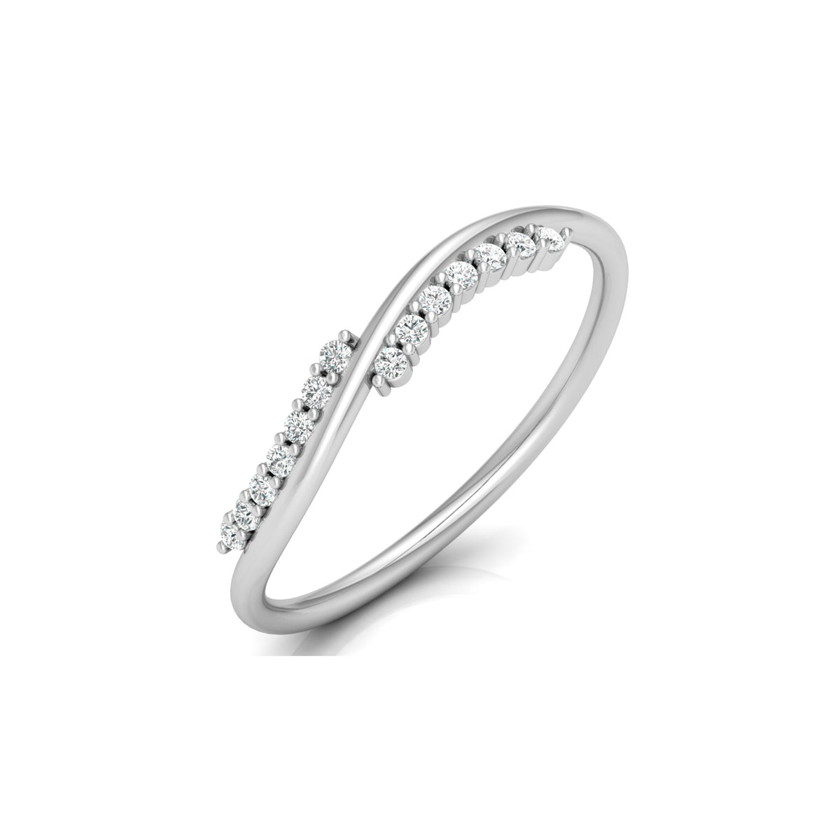 Lab Grown Round Diamond Shape Shank Ring - HIGHCARAT DIAMONDS