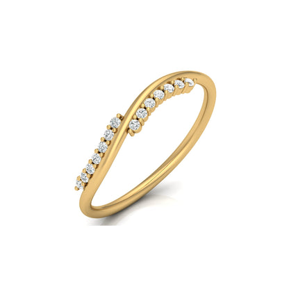 Lab Grown Round Diamond Shape Shank Ring - HIGHCARAT DIAMONDS