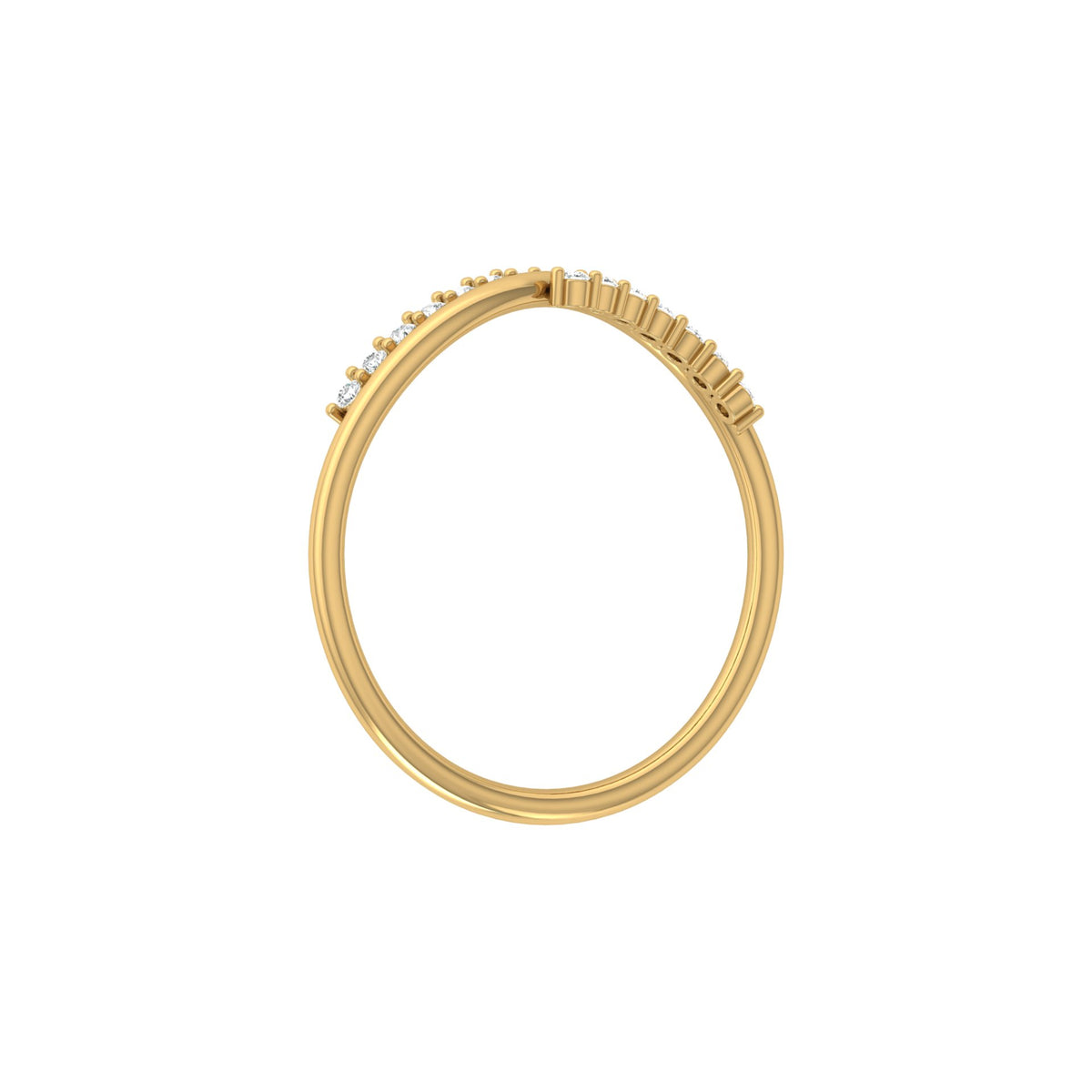 Lab Grown Round Diamond Shape Shank Ring - HIGHCARAT DIAMONDS