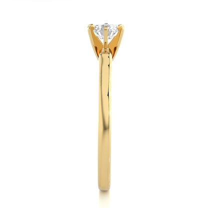 Lab Grown Round Diamond Six Claw Anniversary Ring - HIGHCARAT DIAMONDS