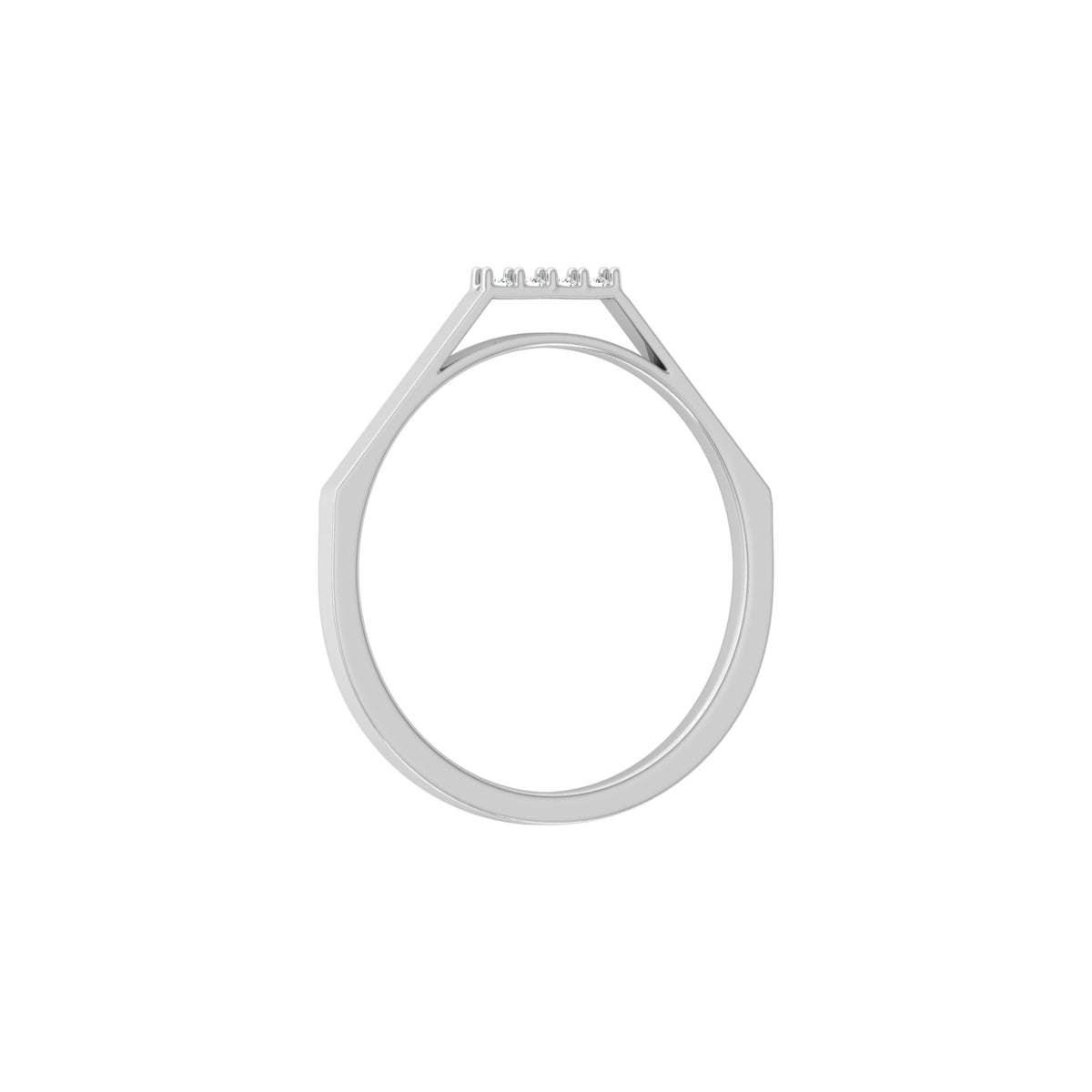 Lab Or Natural Diamond Shaped Round Diamond Band Ring In 14K Solid Gold Gift For Her - HIGHCARAT DIAMONDS