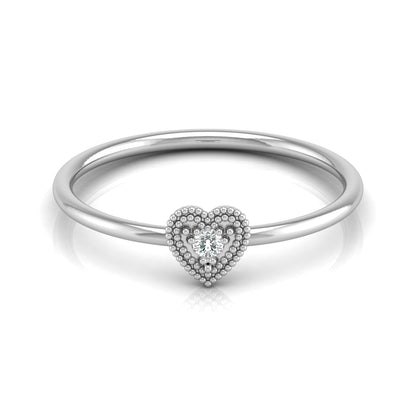 Front view of round cut lab grown diamond proposal ring
