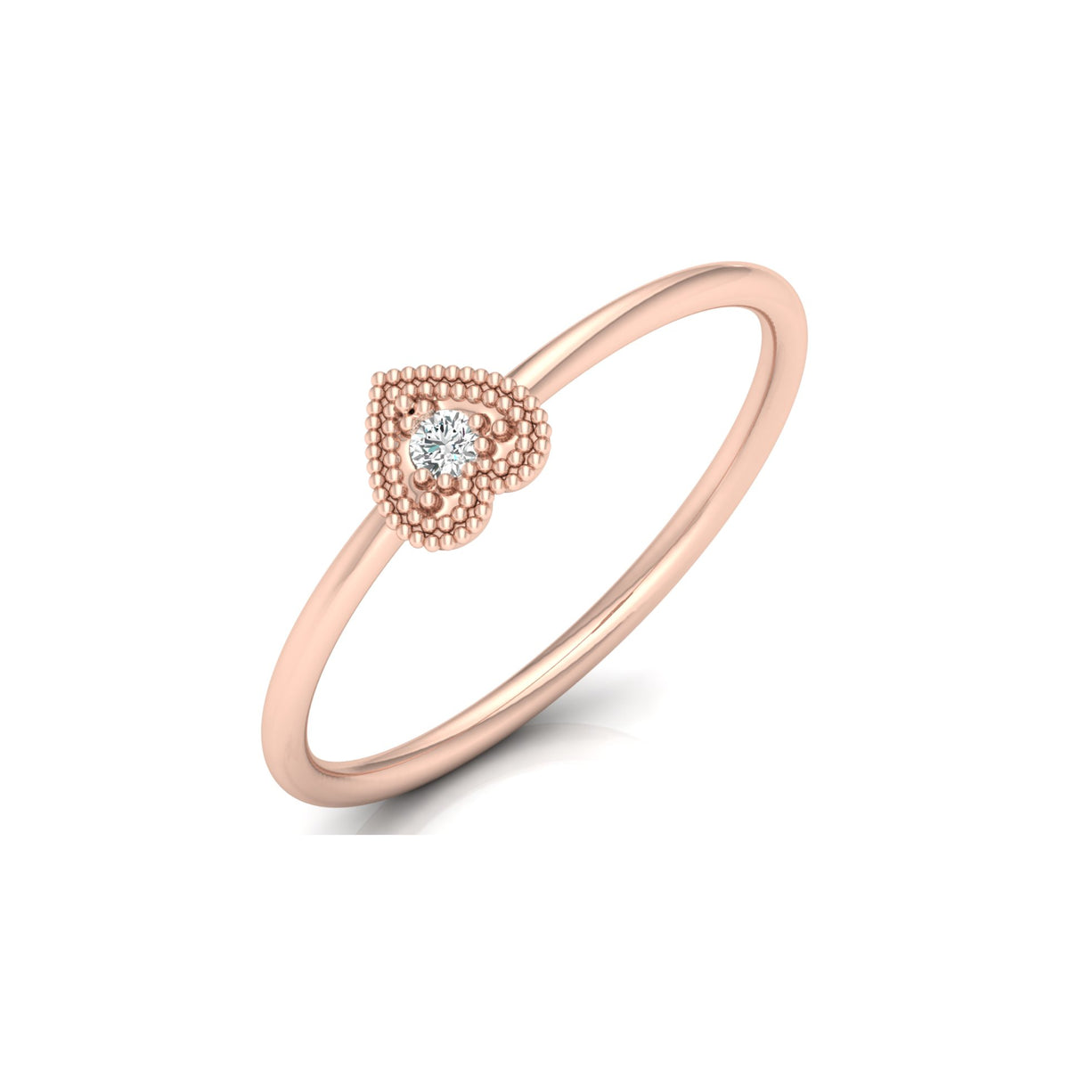 Proposal Ring featuring round cut lab grown diamond in solitaire setting