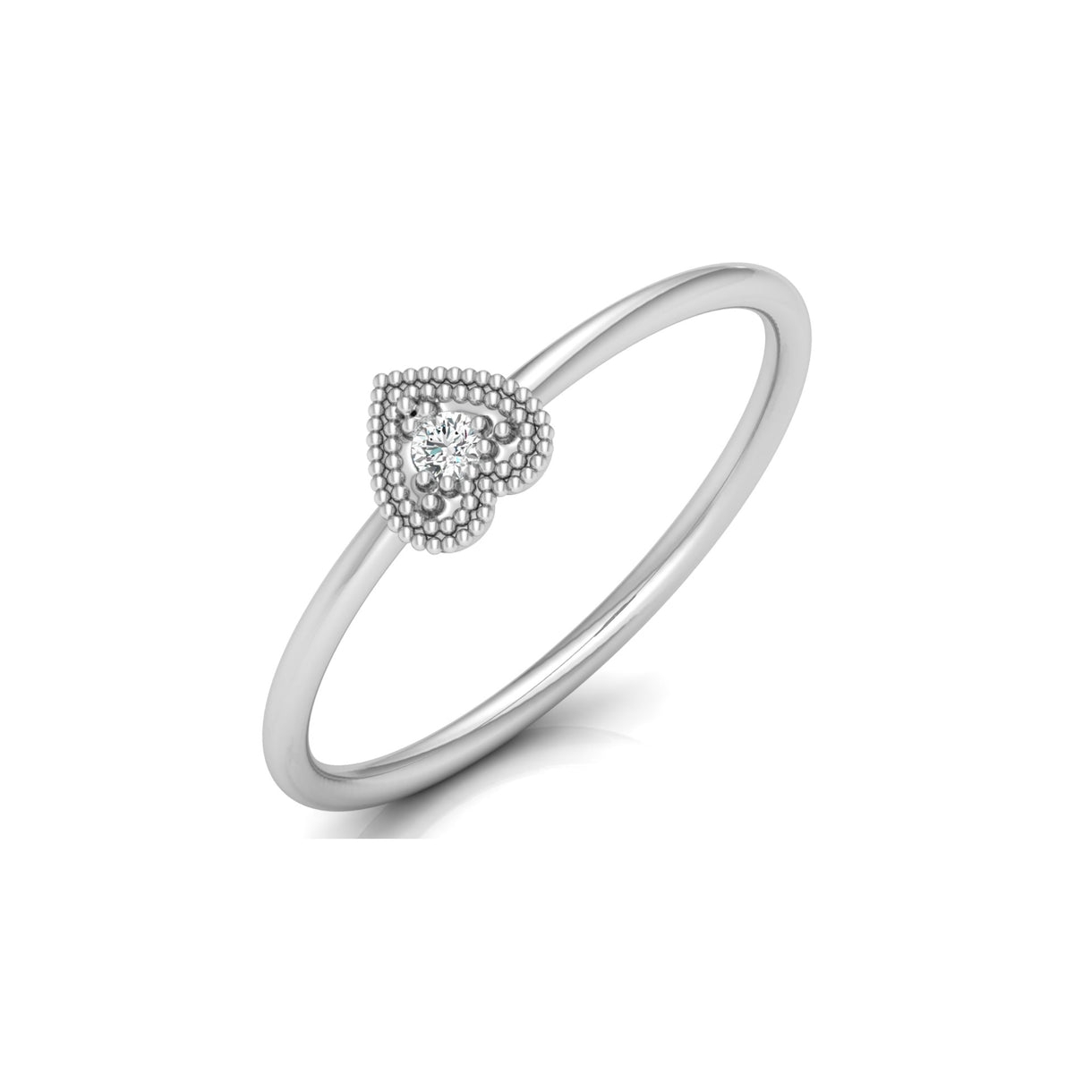 Round shape diamond proposal ring with classic single stone design