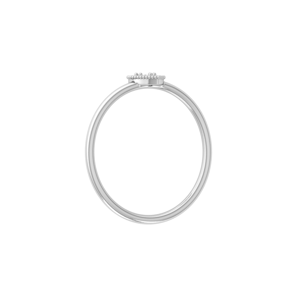 Minimal round lab grown diamond engagement ring with polished band