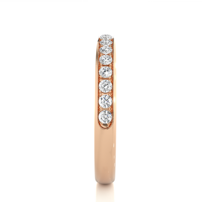 Labgrown 0.35 CT Round Cut Diamond Wedding Band Channel Set Anniversary Band For Her - HIGHCARAT DIAMONDS