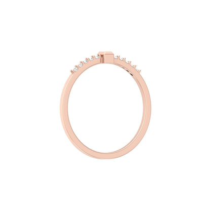 Labgrown Baguette Diamond Ring With Round Side Stones Sparkle In 14K Solid Gold - HIGHCARAT DIAMONDS