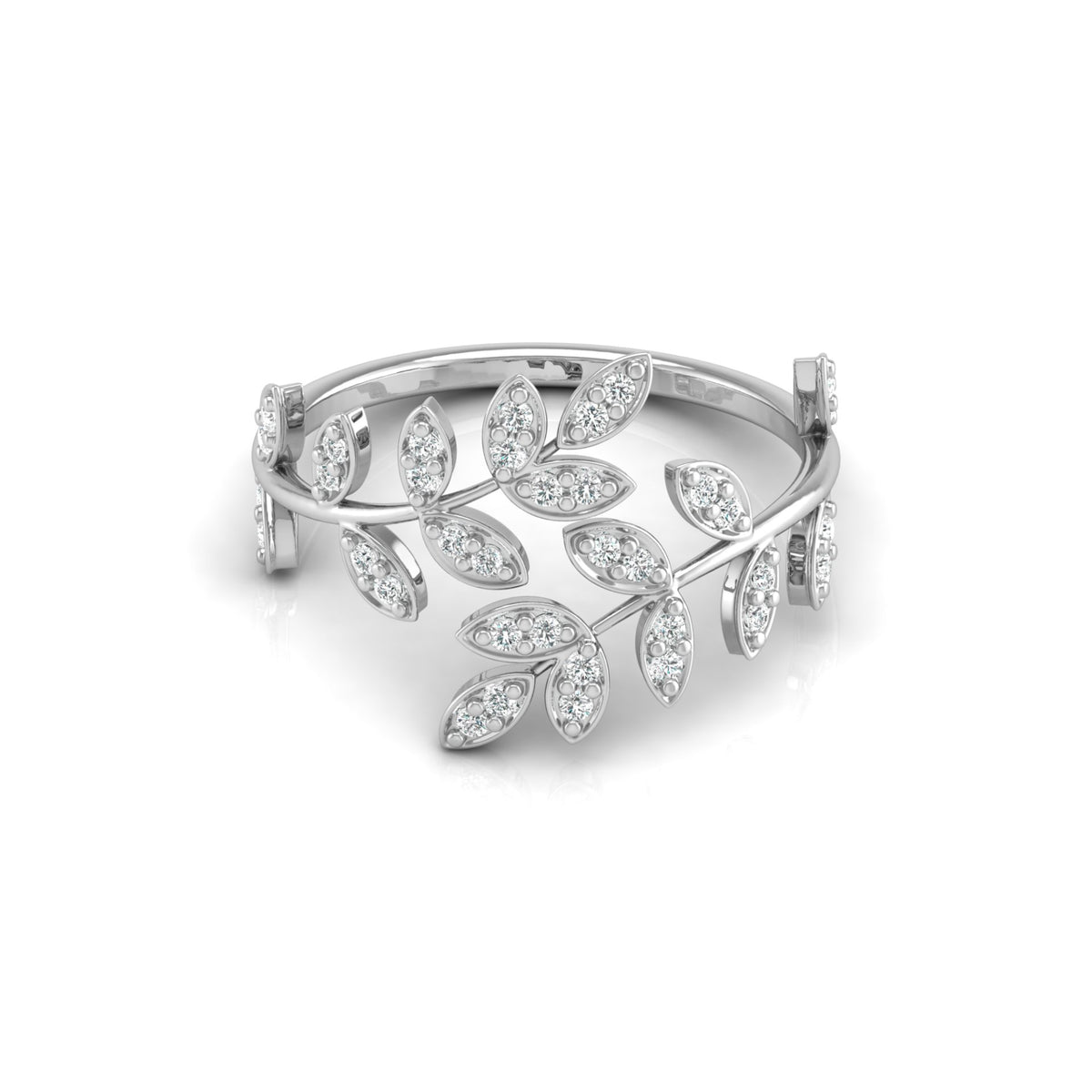 Leaf Diamond Ring In 18K Gold Nature-Inspired Statement Ring For the One You Love - HIGHCARAT DIAMONDS