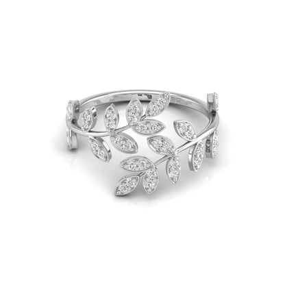 Leaf Diamond Ring In 18K Gold Nature-Inspired Statement Ring For the One You Love - HIGHCARAT DIAMONDS