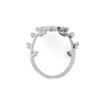 Leaf Diamond Ring In 18K Gold Nature-Inspired Statement Ring For the One You Love - HIGHCARAT DIAMONDS