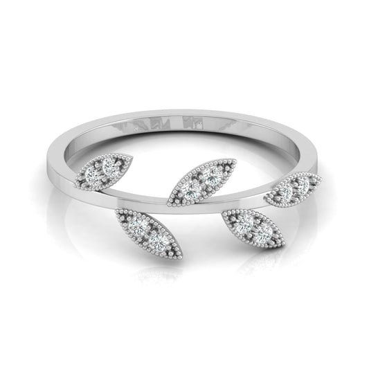 Leaf Inspired Wedding Diamond Ring For Women's Classic & Affordable Jewelry Gift - HIGHCARAT DIAMONDS