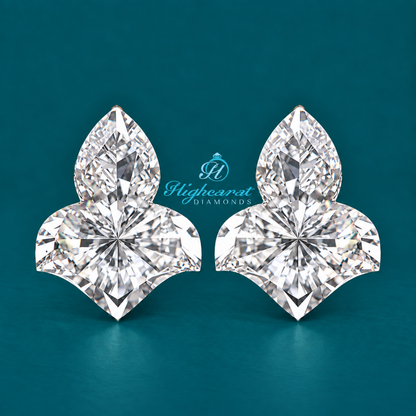 Antique leaf cut diamond top view showing facet details