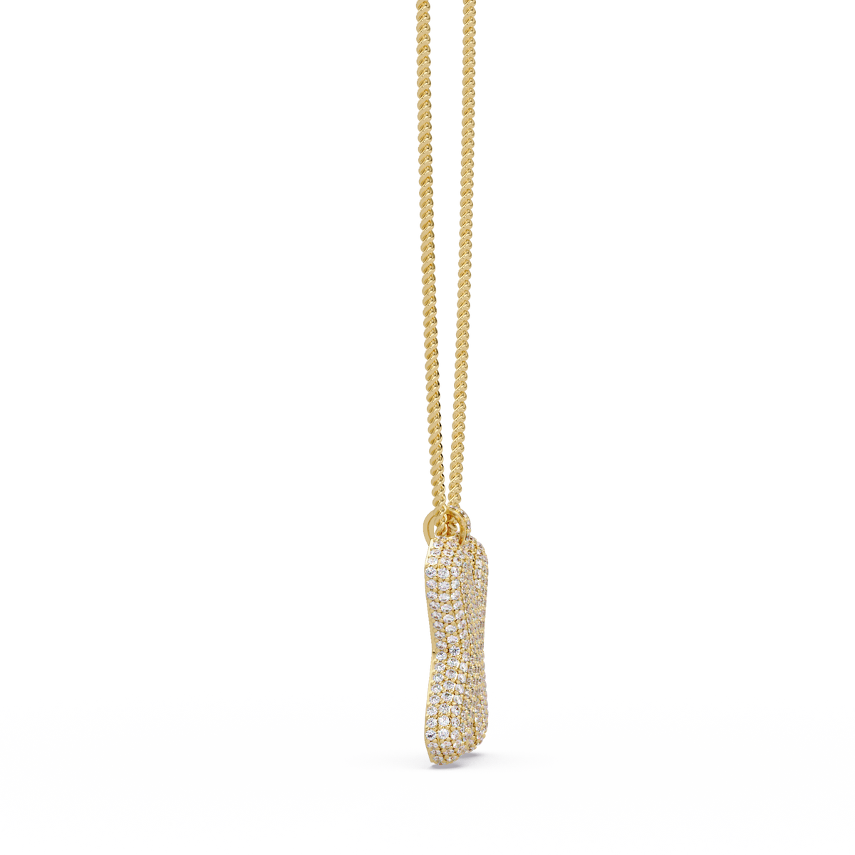 Letter X Lab Grown Diamond Charm Pendant Necklace - HIGHCARAT DIAMONDS