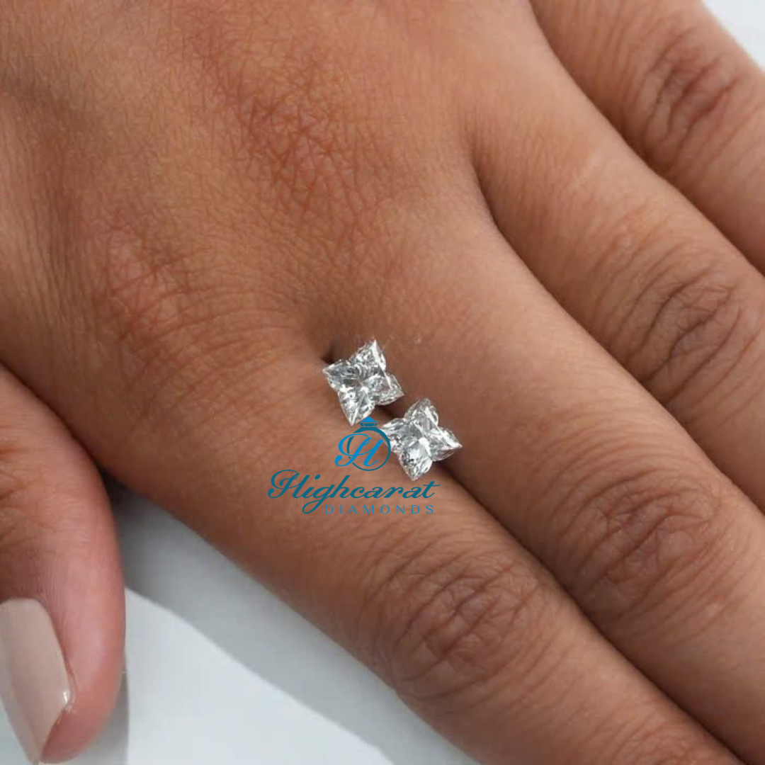 Unique lily flower cut lab grown diamond featuring symmetrical petal inspired facets