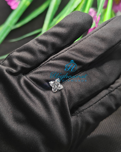 High Clarity Lily Shape Lab Grown Diamond with reflective facets and refined appearance