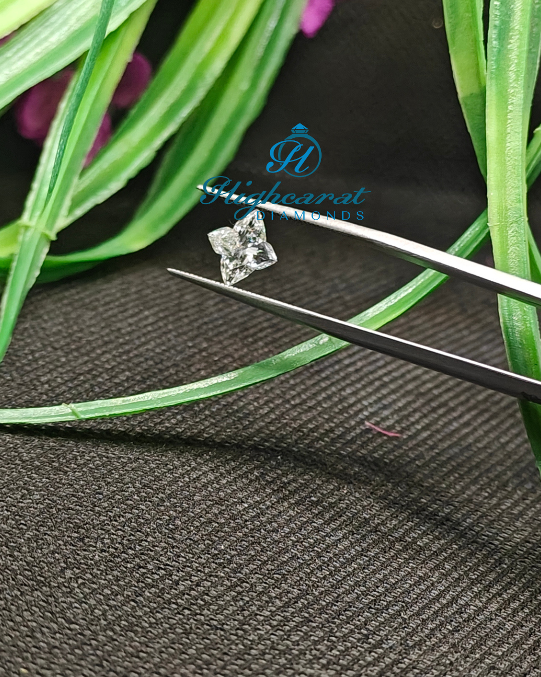 Flower Shape Lab Grown Diamond with defined petal layout and structured brilliance