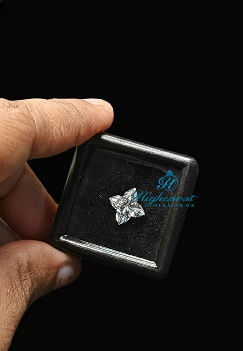 Lily Flower Shape Lab Grown Diamond featuring petal inspired symmetry and precision faceting