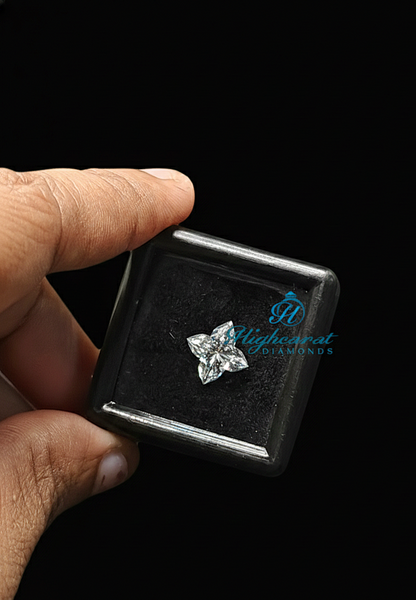 Lily Flower Shape Lab Grown Diamond featuring petal inspired symmetry and precision faceting