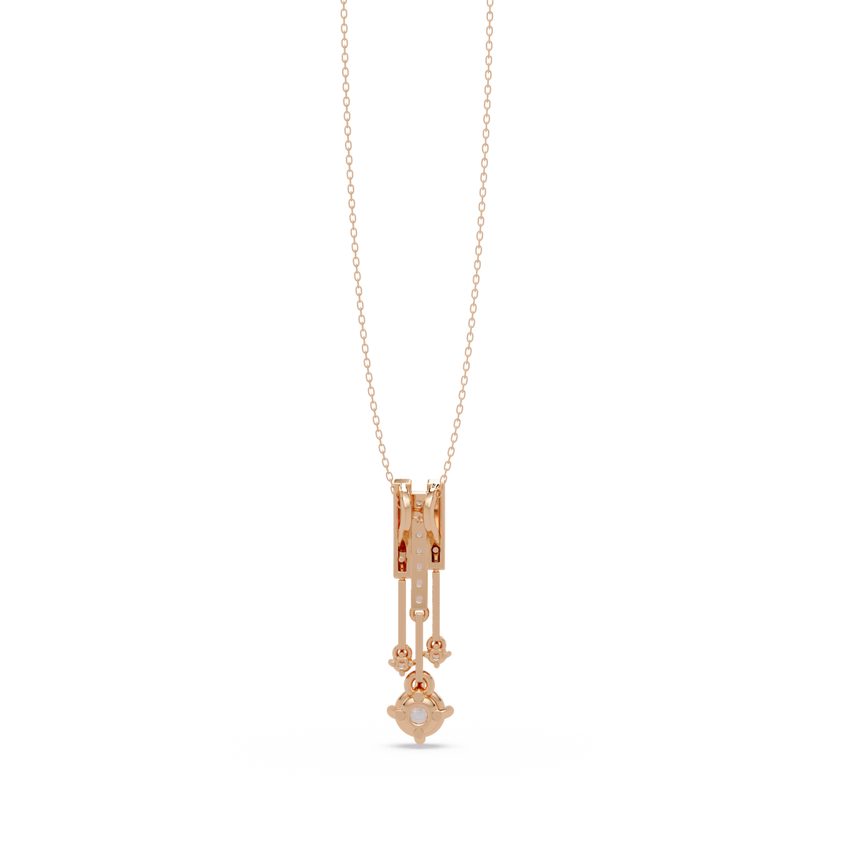 Linear Drop Lab Grown Diamond Pendant Necklace - HIGHCARAT DIAMONDS