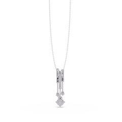Linear Drop Lab Grown Diamond Pendant Necklace - HIGHCARAT DIAMONDS
