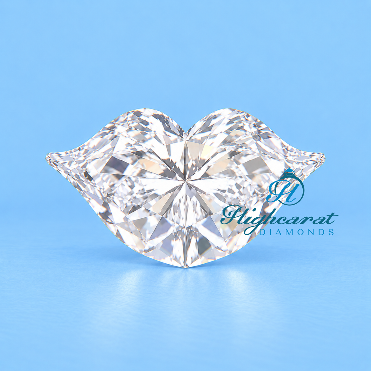 Unique lip shape lab grown diamond