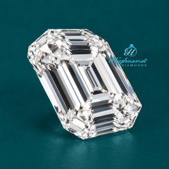 Close-Up of Vintage Old Mine Asscher Cut Lab Grown Diamond