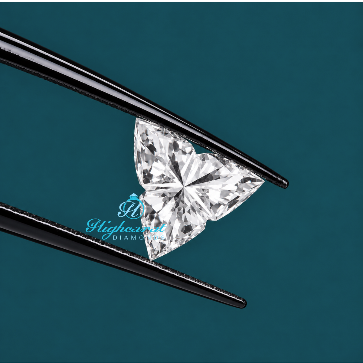 Unique Trillion Lotus Shape Lab Grown Diamond