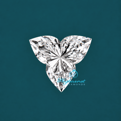 Unique Trillion Lotus Shape Lab Grown Diamond