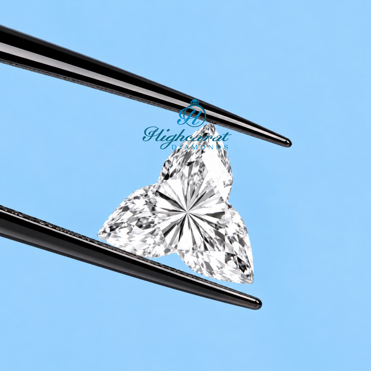 Unique Trillion Lotus Shape Lab Grown Diamond