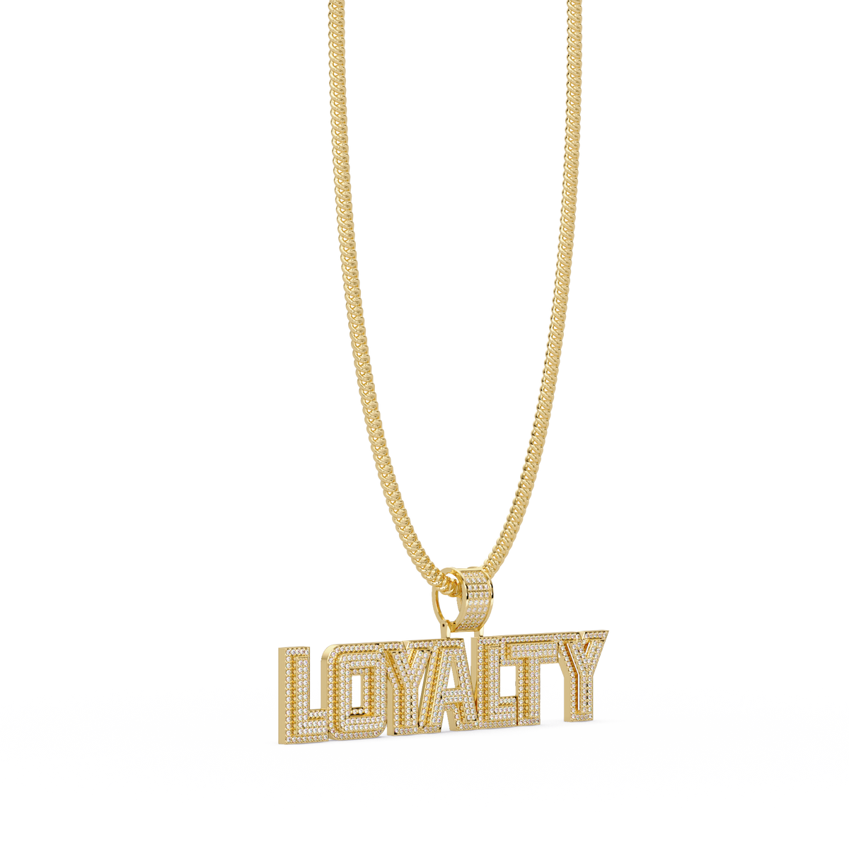 Loyalty Lab Grown Diamond Name Pendant Necklace - HIGHCARAT DIAMONDS