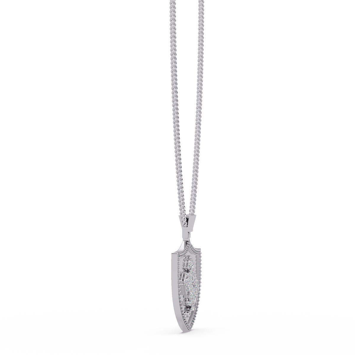Luxury Horse Shield Lab Grown Diamond Pendant in Yellow Gold - HIGHCARAT DIAMONDS