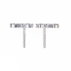 Marquise And Round Cut Top Grade Diamond Unique Prong Set Art Deco Antique Engagement Stud Earring For Her - HIGHCARAT DIAMONDS