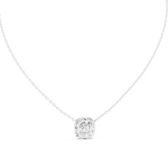 Cushion Square & Marquise Shape 9 Stone Lab Grown 18k Gold Dazzling Pendant For Her - HIGHCARAT DIAMONDS