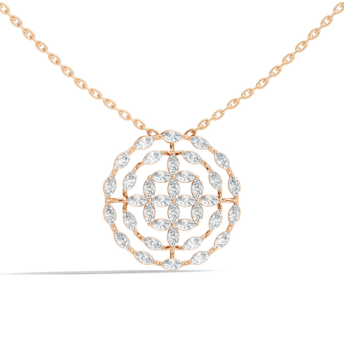 Sustainable Luxury Marquise Cut Lab Grown- Natural  Diamond Pendant  Everyday Elegance For Women - HIGHCARAT DIAMONDS