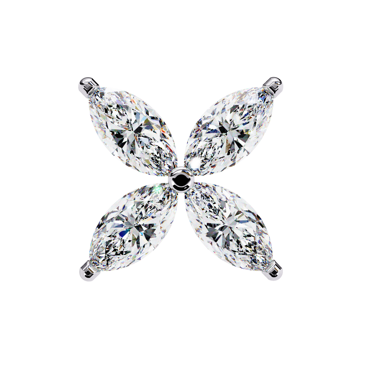 Marquise Cut White Colorless Diamond Antique Minimalist Classic Elegant Prong Set Dainty Stud Earring For Her - HIGHCARAT DIAMONDS