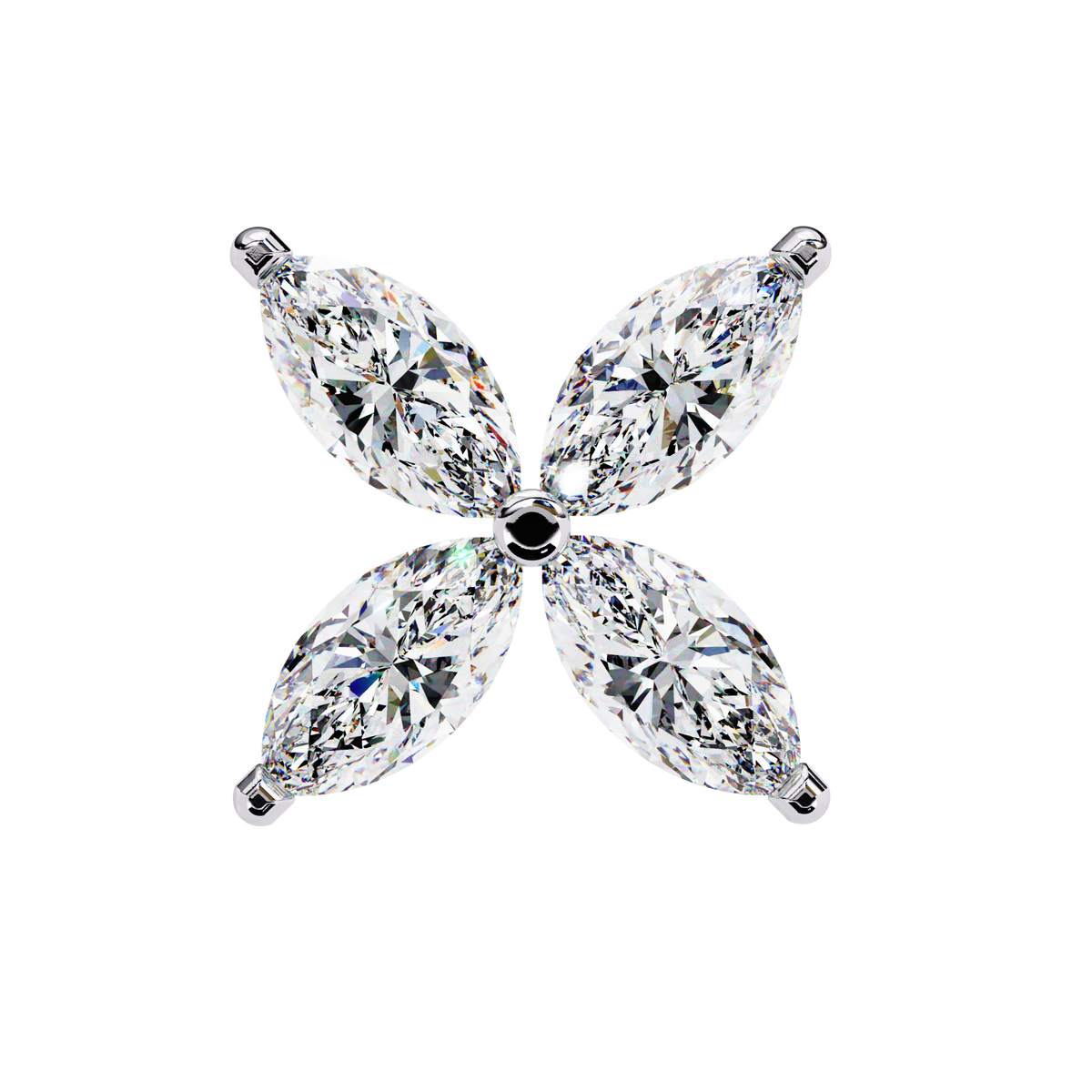 Marquise Cut White Colorless Diamond Antique Minimalist Classic Elegant Prong Set Dainty Stud Earring For Her - HIGHCARAT DIAMONDS